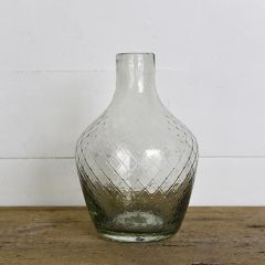 Diamond Demijohn Glass Bottle Vase