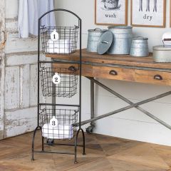 Tall Wire Basket Stand