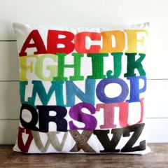 Vibrant Alphabet Pillow
