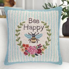 Bee Happy Spring Accent Pillow