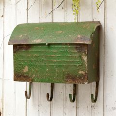 LARGE Rural Metal Mailbox With Wall Hooks