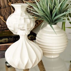 Pale Ceramic Vases Set of 3