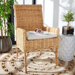 Contemporary Rattan Accent Chair
