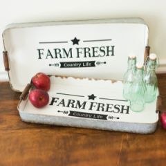 Farm Fresh Decorative Trays Set of 2