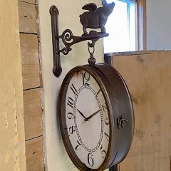Double Sided Hanging Clock