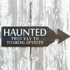 HAUNTED Exit Halloween Sign