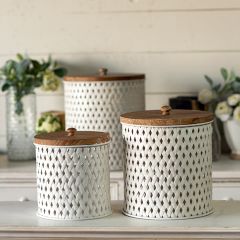 Lidded Storage Canisters Set of 3
