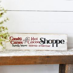 Candy Cane Shoppe Rustic Sign