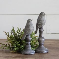 Antique Style Bird Statuary Set of 2