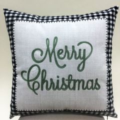 Merry Christmas Script Pillow