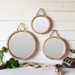 Rope Hanging Mirror Collection Set of 3
