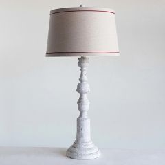 Farmhouse Table Lamp With Linen Shade