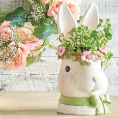 Spring Bunny Head Planter