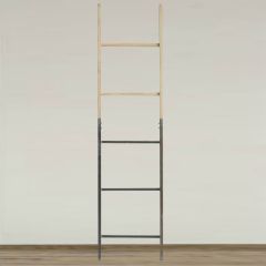 Metal and Wood Leaning Ladder