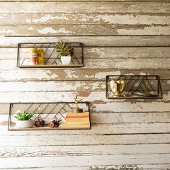 Industrial Farmhouse Wall Shelf Collection Set of 3