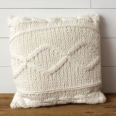 Textured Knit Throw Pillow