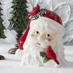 Lidded Santa Claus Container