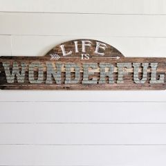Life Is Wonderful Wood Wall Decor
