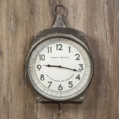 Metal Wall Clock With Hook