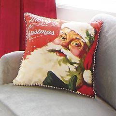 Merry Christmas Santa Accent Pillow