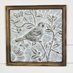 Framed Tin Bird Wall Art
