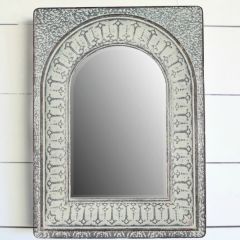 Framed Embossed Arch Wall Mirror