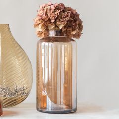 Transparent Earth Tone Glass Vase