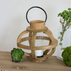 Wooden-Sphere-Candle-Holder