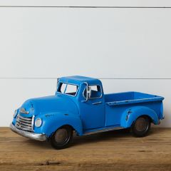 Vintage Inspired Tabletop Truck Antiqued Blue