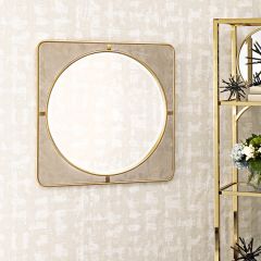 Suede Square Wall Mirror
