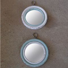 Wood Framed Mirrors Set of 2