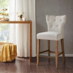 Tufted Back Upholstered Counter Stool