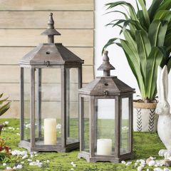 Garden Gazebo Candle Lanterns Set of 2