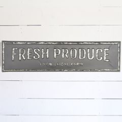 Metal Fresh Local Farm Produce Sign