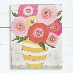 Vase With Bright Blossoms Wall Art