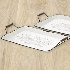 Distressed Decorative Serving Trays Set of 2