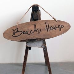 Beach House Oval Wall Sign