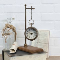 Tabletop Hanging Clock With Stand