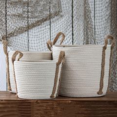 Handmade Natural Storage Baskets Set of 3