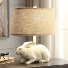 Antiqued Bunny Table Lamp