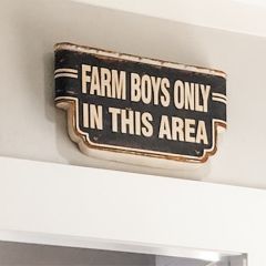 Farm Boys Only Rustic Metal Sign