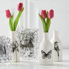 Vintage Inspired Ceramic Bottle Vase Set of 3