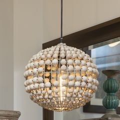 Beaded Spherical Pendant Lamp