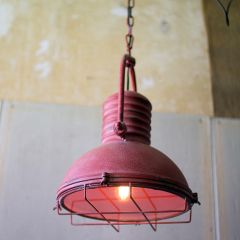 Antiqued Wire Dome Caged Pendant Light