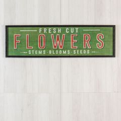 Fresh Cut Flowers Painted Wood Sign