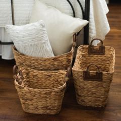Natural Weave Storage Baskets Set of 3