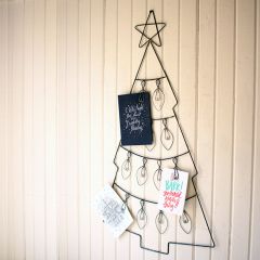 Wire Bulb Tree Christmas Card Holder