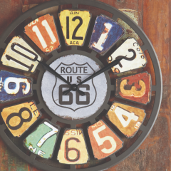 License Plate Wall Clock