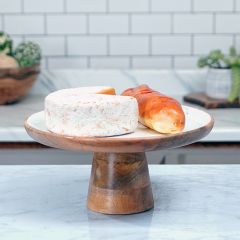 Mango Wood Pedestal Cake Stand