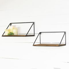 Industrial Cottage Wall Shelf Set of 2